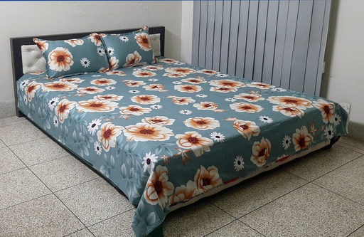 [Bed-31] Big Size Bed Sheet With 2 Pillow Cover